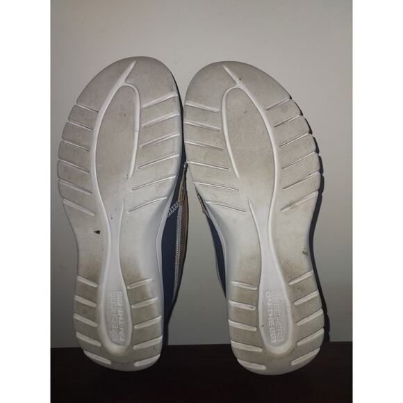 Skechers Women's Boat Shoes 9.5 On the Go Walk Flex Embark Goga Mat Lace Up Navy - Picture 11 of 14